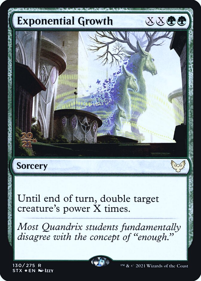 Exponential Growth (Prerelease) (Strixhaven: School of Mages) - (Foil): Strixhaven: School of Mages Promos