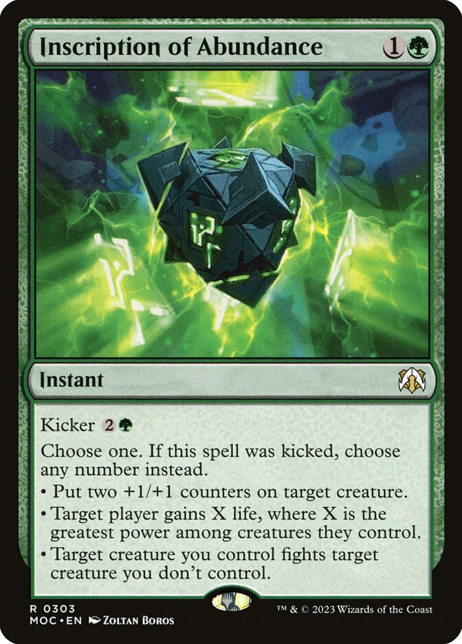 Inscription of Abundance: March of the Machine Commander