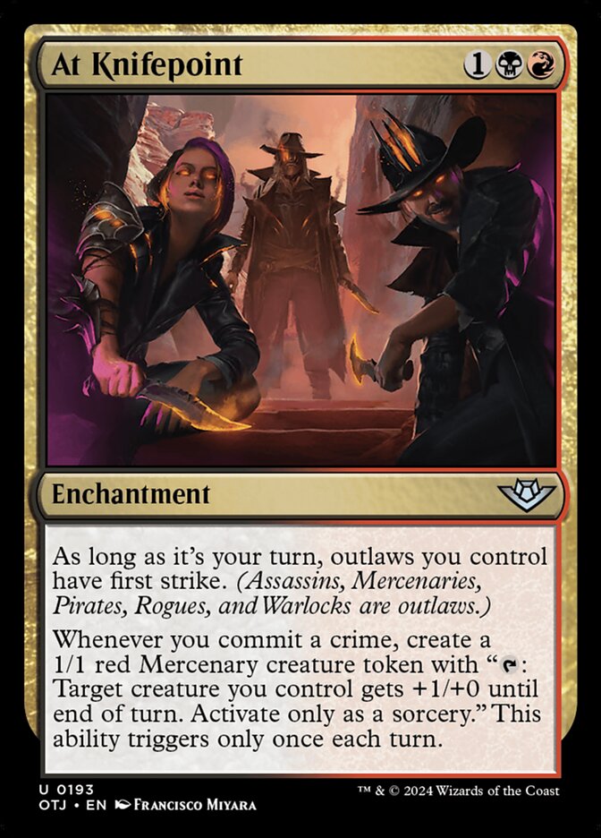 At Knifepoint - (Foil): Outlaws of Thunder Junction