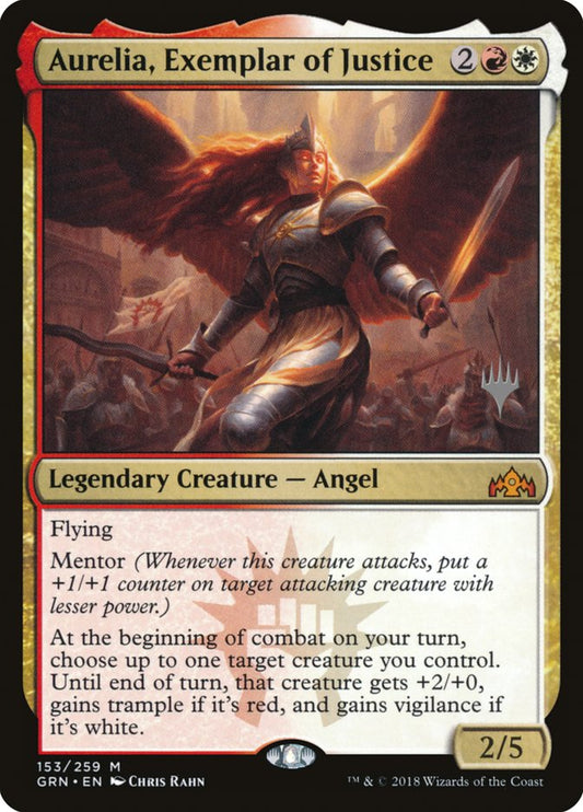 Aurelia, Exemplar of Justice (Promo Pack) (Guilds of Ravnica): Guilds of Ravnica Promos