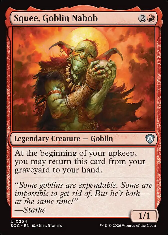 Squee, Goblin Nabob: Secrets of Strixhaven Commander
