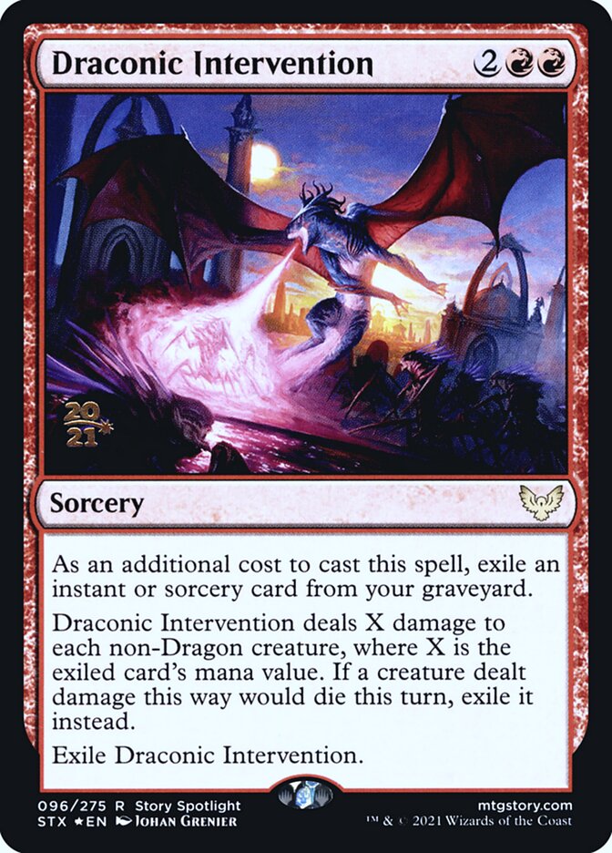 Draconic Intervention - (Foil): Strixhaven: School of Mages Promos