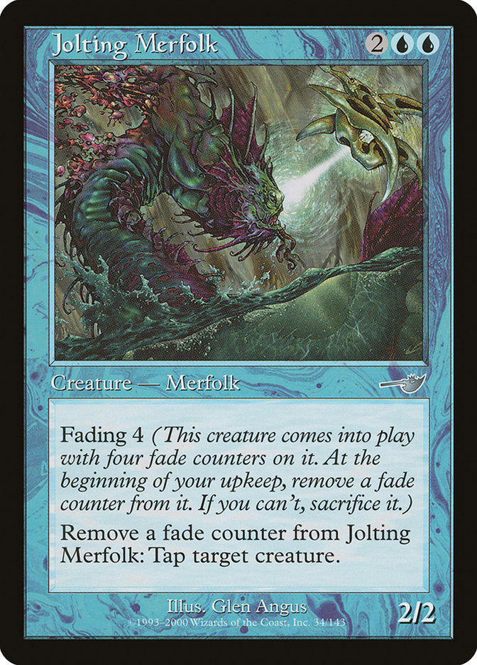 Jolting Merfolk - (Foil): Nemesis