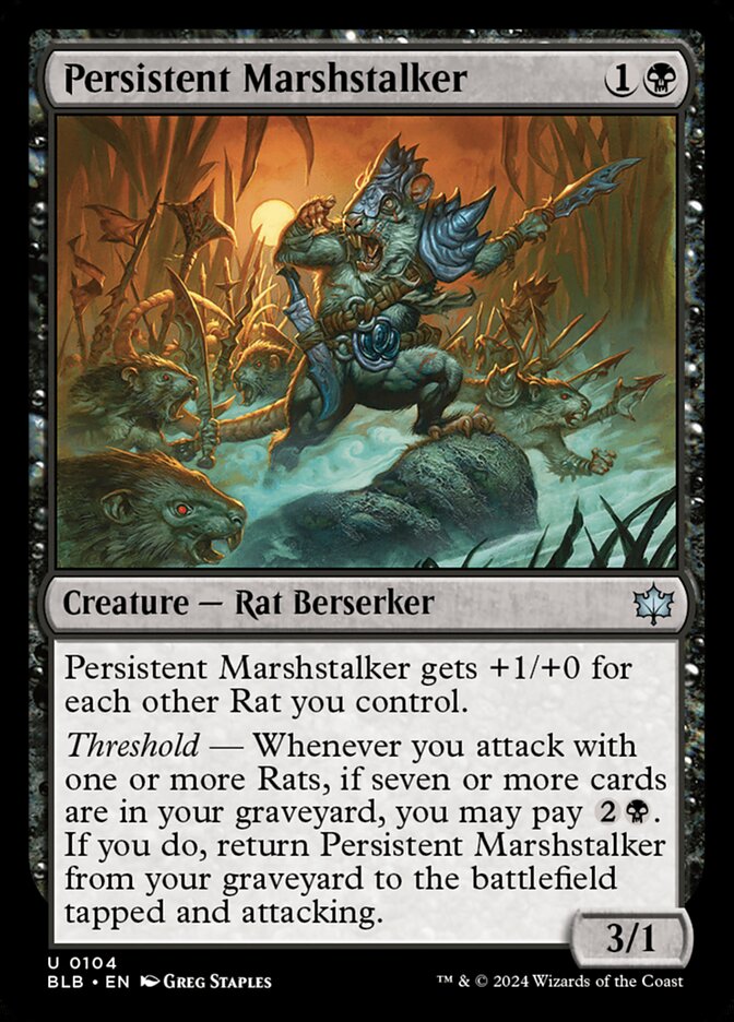 Persistent Marshstalker - (Foil): Bloomburrow