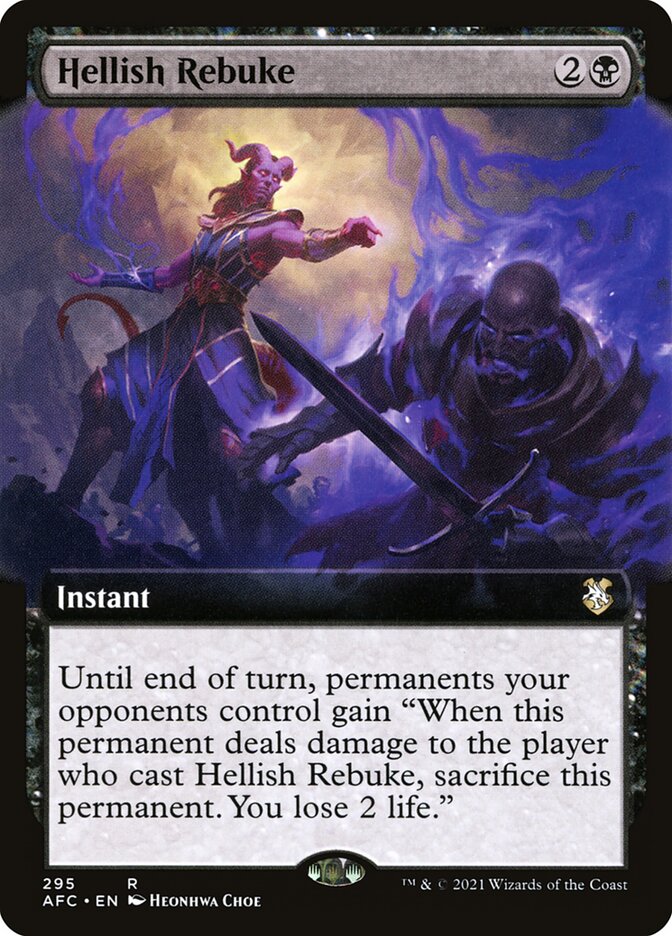 Hellish Rebuke (Extended Art): Forgotten Realms Commander