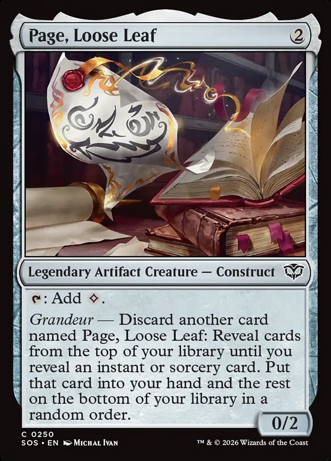 Page, Loose Leaf: Secrets of Strixhaven