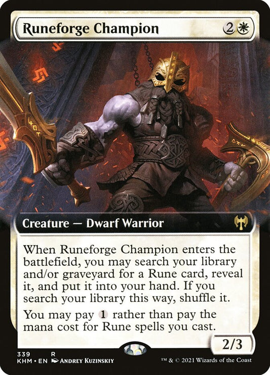 Runeforge Champion (Extended Art) - (Foil): Kaldheim