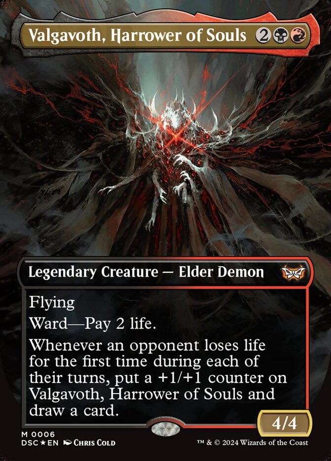 Valgavoth, Harrower of Souls (Borderless) - (Foil): Duskmourn: House of Horror Commander