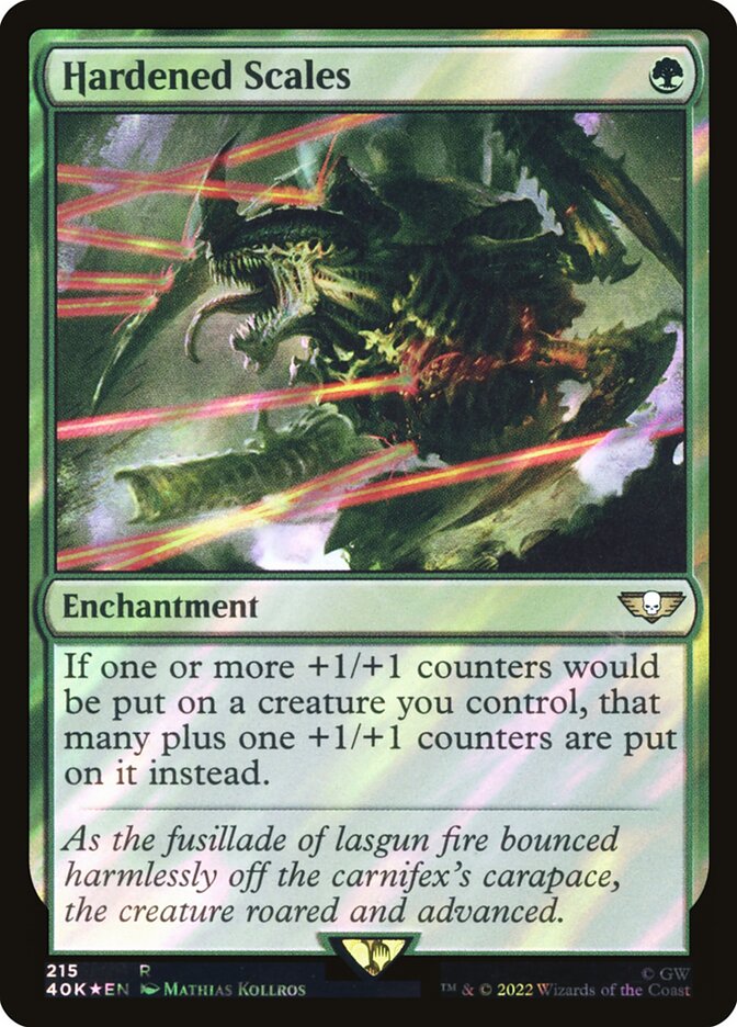 Hardened Scales (Surge Foil) - (Foil): Warhammer 40,000 Commander