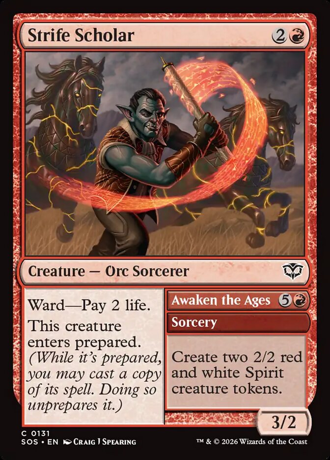 Strife Scholar // Awaken the Ages - (Foil): Secrets of Strixhaven