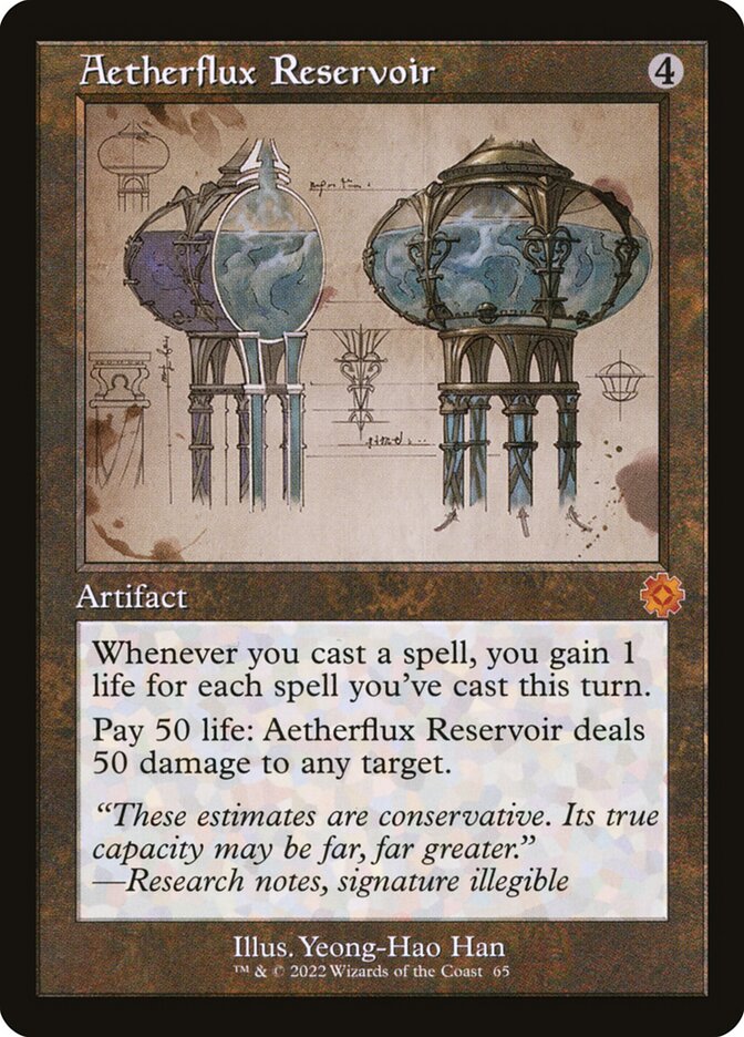 Aetherflux Reservoir (#065) (Retro Frame) - (Foil): The Brothers' War Retro Artifacts