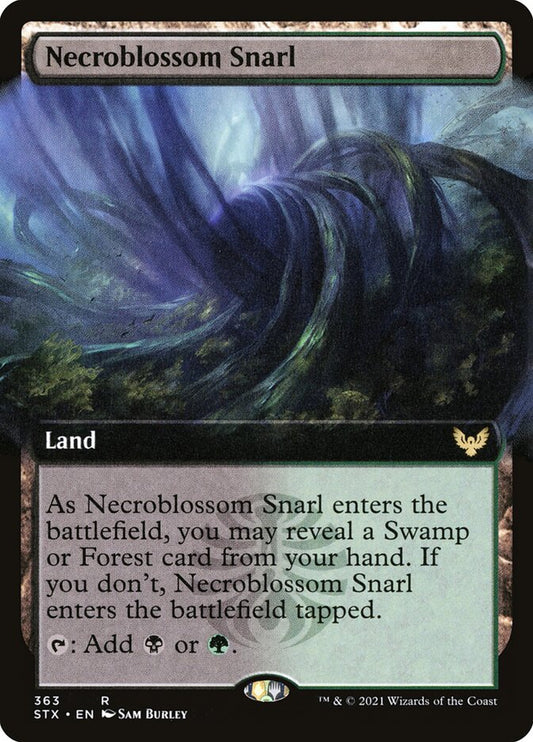 Necroblossom Snarl (Extended Art) - (Foil): Strixhaven: School of Mages