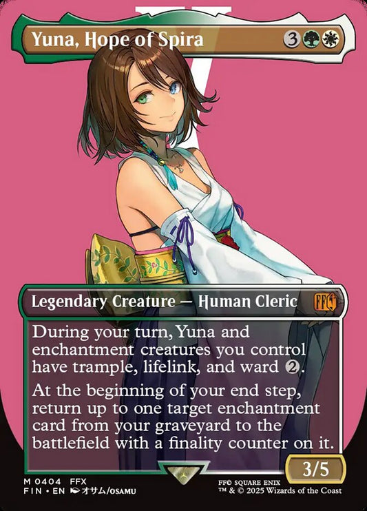 Yuna, Hope of Spira (#404) (Borderless) - (Foil): Final Fantasy