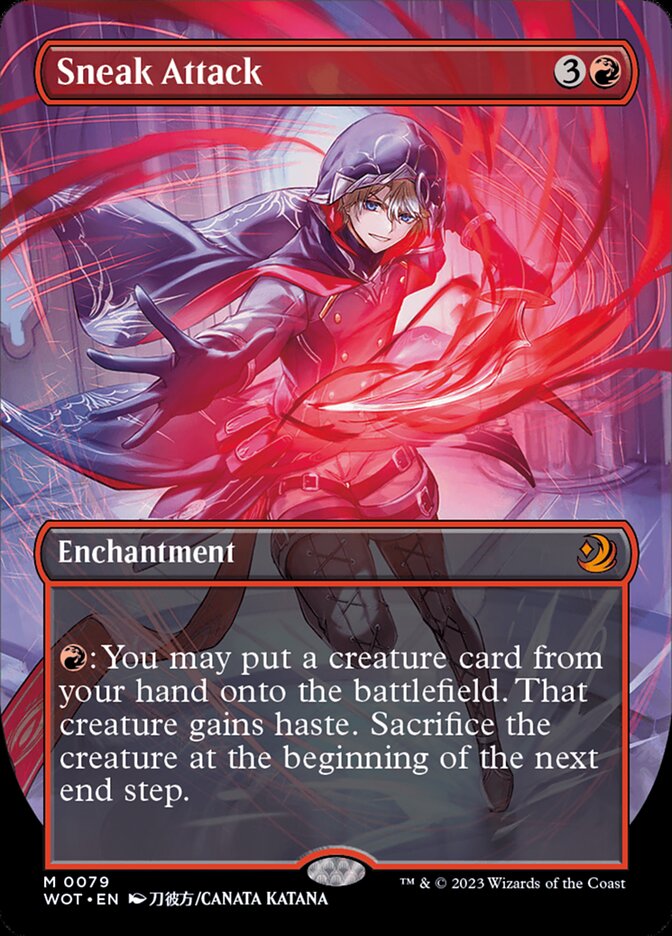 Sneak Attack (#079) (Borderless): Wilds of Eldraine: Enchanting Tales