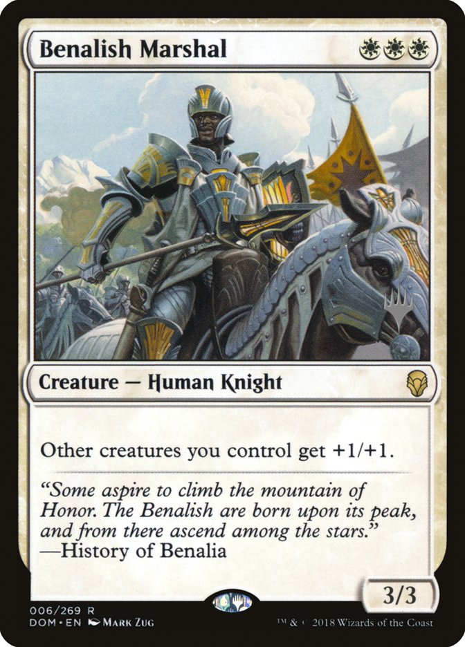 Benalish Marshal (Promo Pack) (Dominaria): Dominaria Promos