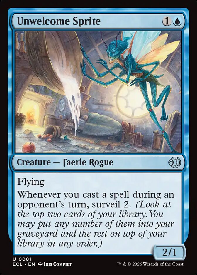 Unwelcome Sprite - (Foil): Lorwyn Eclipsed