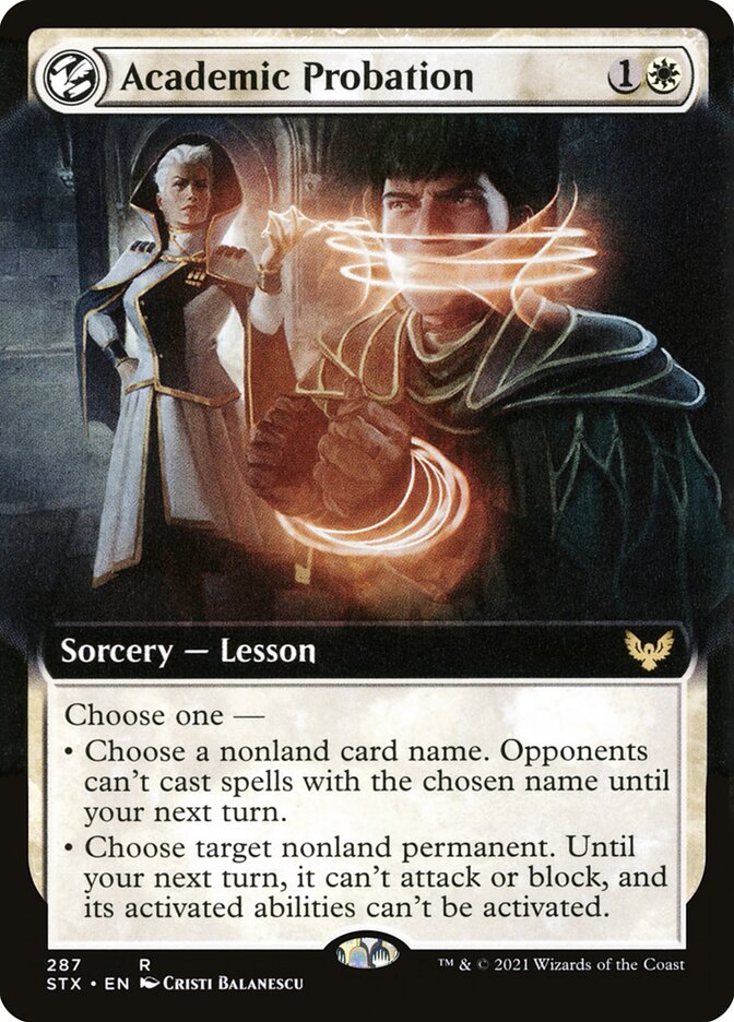 Academic Probation (Extended Art) - (Foil): Strixhaven: School of Mages
