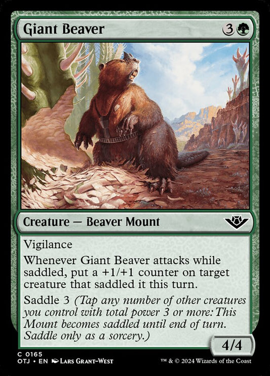 Giant Beaver - (Foil): Outlaws of Thunder Junction
