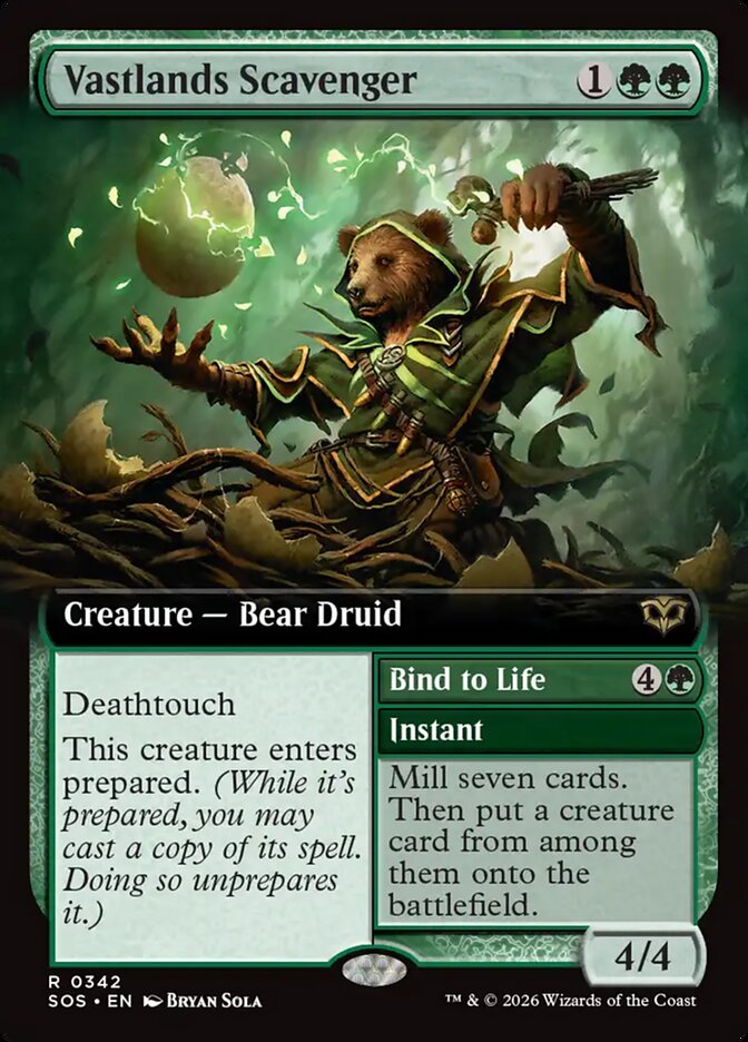 Vastlands Scavenger // Bind to Life - (Foil): Secrets of Strixhaven