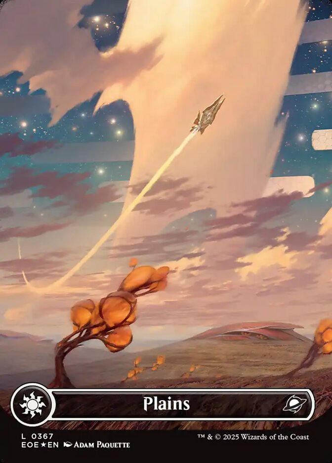 Plains (#367) (Borderless) (Galaxy Foil) - (Foil): Edge of Eternities