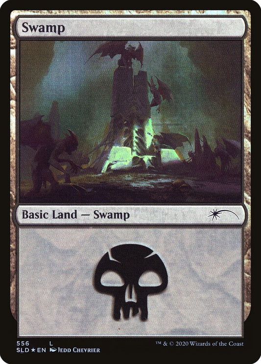 Swamp (Secret Lair) (#556) - (Foil): Secret Lair Drop