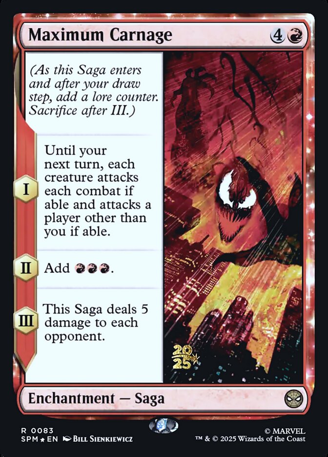 Maximum Carnage (Prerelease) (Marvel's Spider-Man) - (Foil): Marvel's Spider-Man Promos