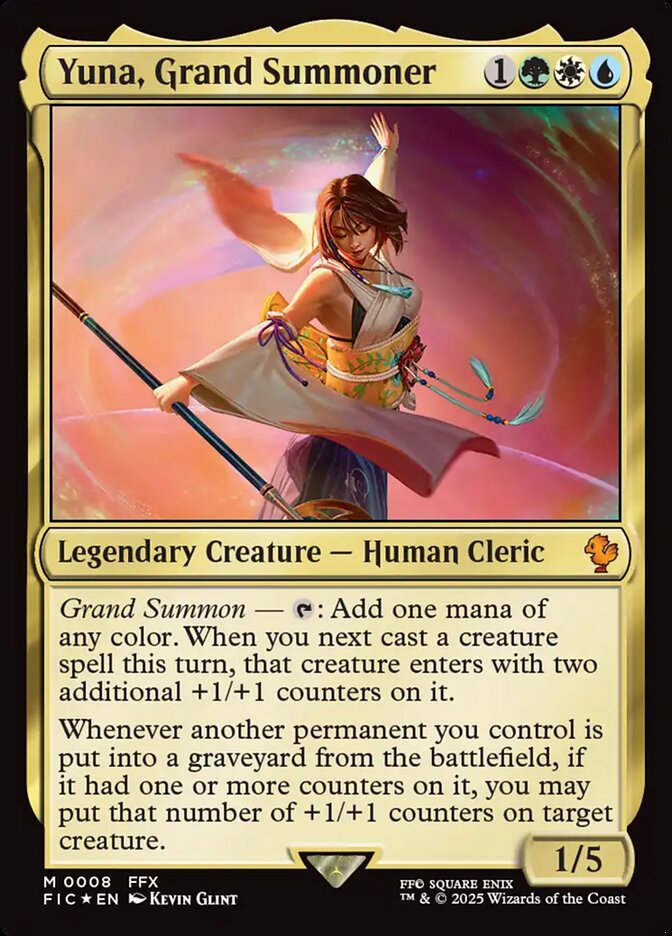 Yuna, Grand Summoner - (Foil): Final Fantasy Commander