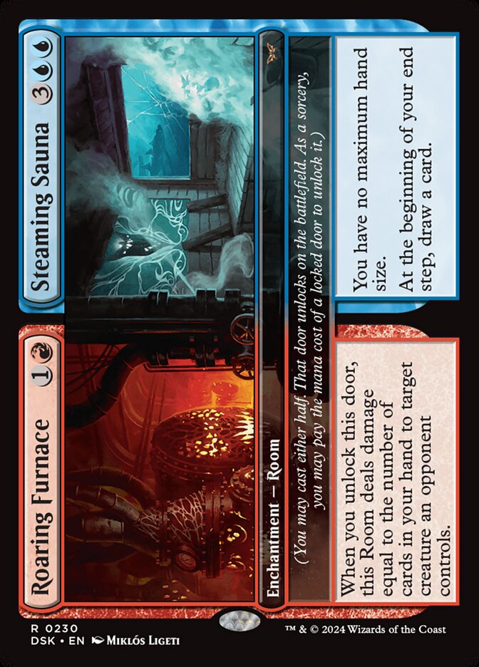 Roaring Furnace // Steaming Sauna - (Foil): Duskmourn: House of Horror