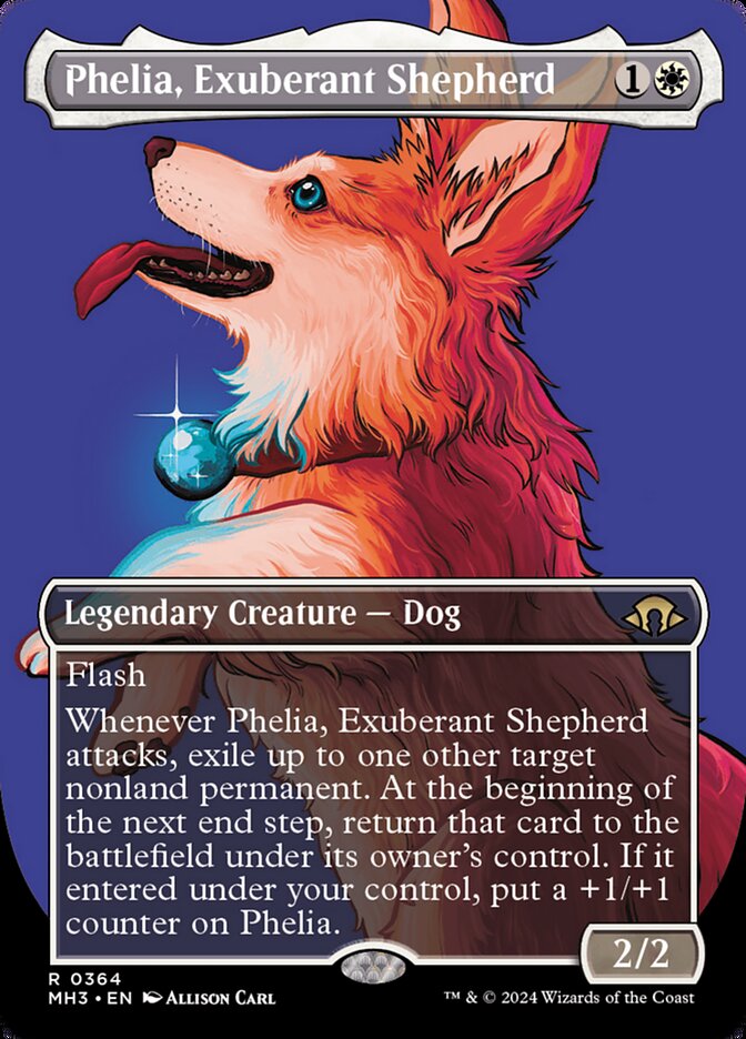 Phelia, Exuberant Shepherd (Borderless) - (Foil): Modern Horizons 3