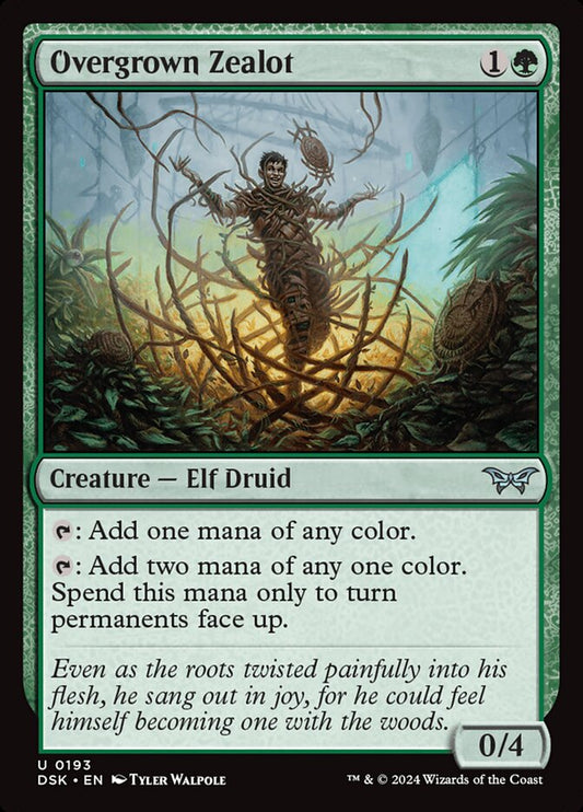 Overgrown Zealot - (Foil): Duskmourn: House of Horror