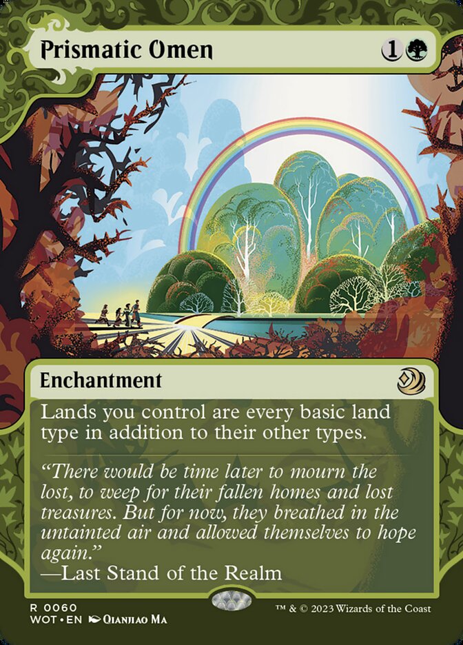 Prismatic Omen (#060) - (Foil): Wilds of Eldraine: Enchanting Tales