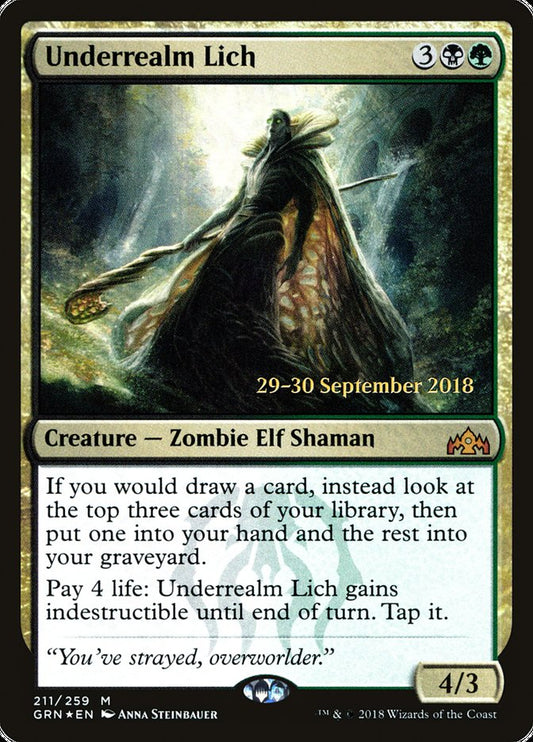Underrealm Lich (Prerelease) (Guilds of Ravnica) - (Foil): Guilds of Ravnica Promos