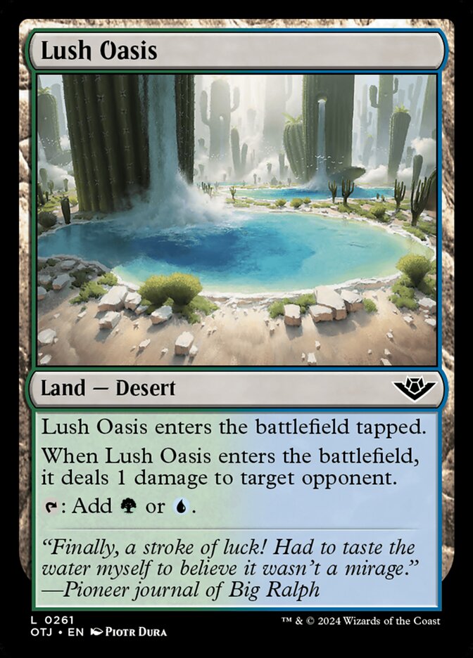 Lush Oasis - (Foil): Outlaws of Thunder Junction