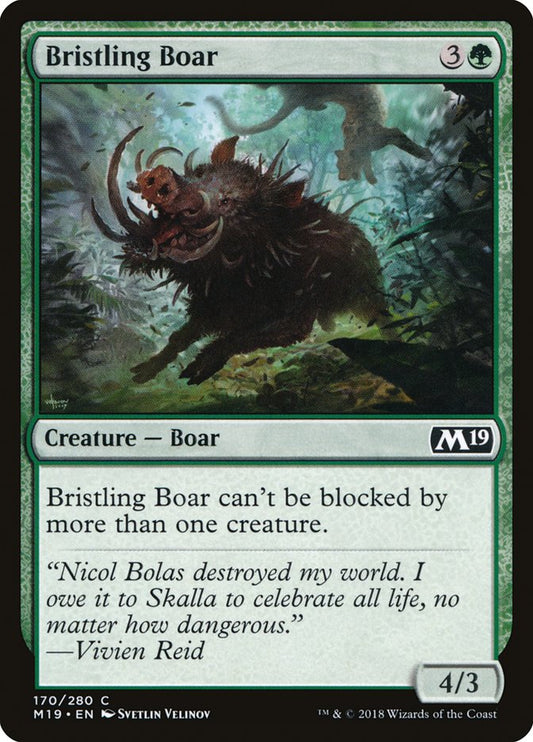 Bristling Boar - (Foil): Core Set 2019