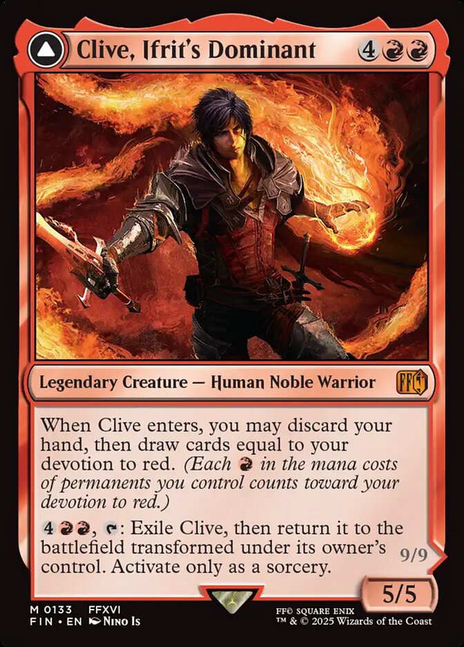 Clive, Ifrit's Dominant // Ifrit, Warden of Inferno - (Foil): Final Fantasy
