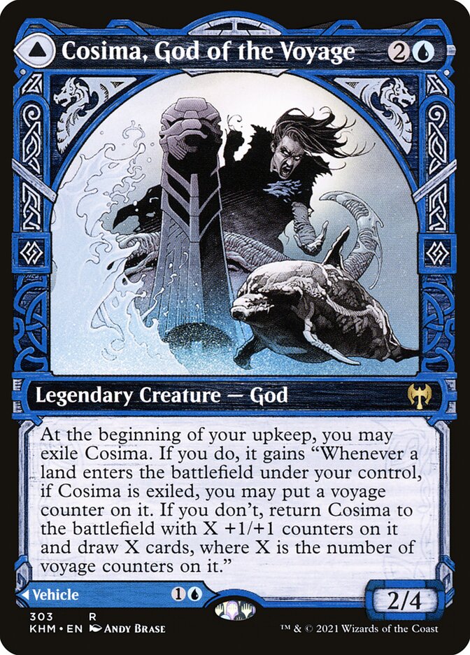 Cosima, God of the Voyage // The Omenkeel (Showcase) - (Foil): Kaldheim