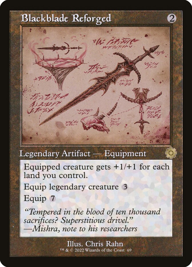 Blackblade Reforged (#069) (Retro Frame) - (Foil): The Brothers' War Retro Artifacts