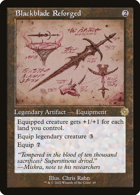 Blackblade Reforged (#069) (Retro Frame) - (Foil): The Brothers' War Retro Artifacts