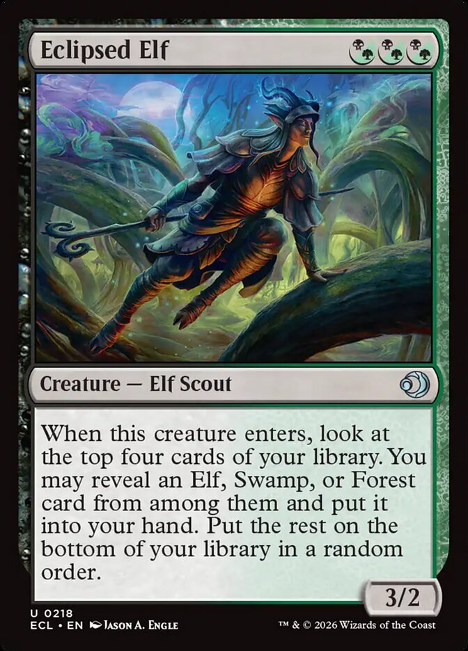Eclipsed Elf - (Foil): Lorwyn Eclipsed