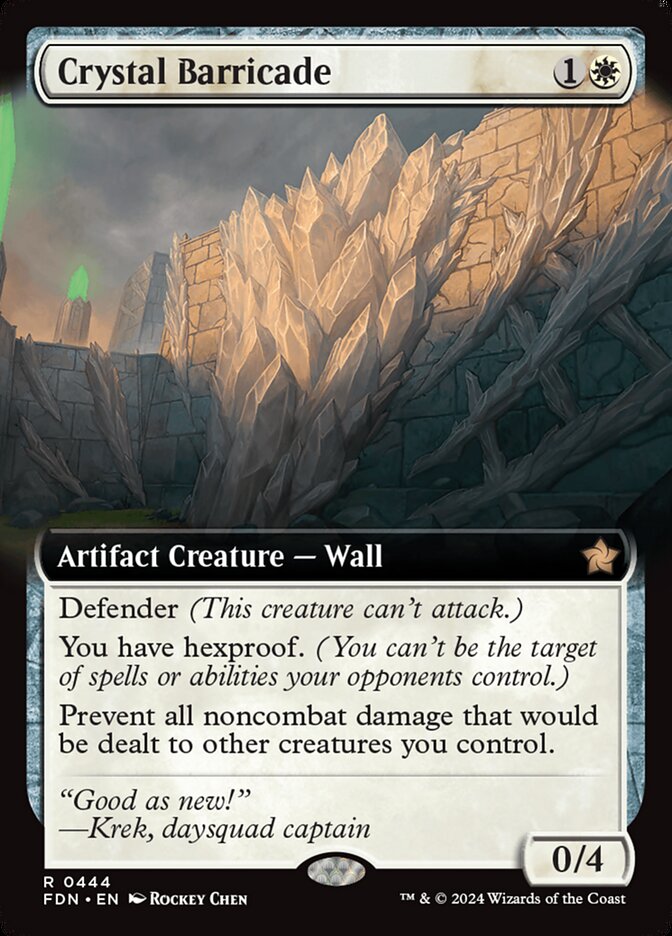 Crystal Barricade (Extended Art) - (Foil): Foundations
