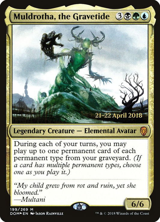 Muldrotha, the Gravetide (Prerelease) (Dominaria) - (Foil): Dominaria Promos