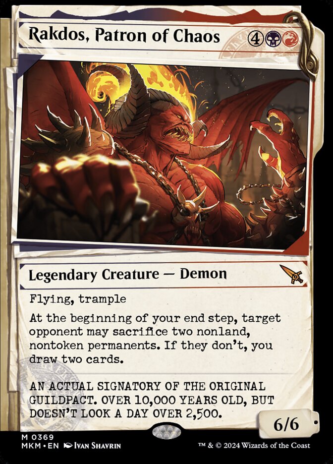 Rakdos, Patron of Chaos (#369) (Showcase) - (Foil): Murders at Karlov Manor