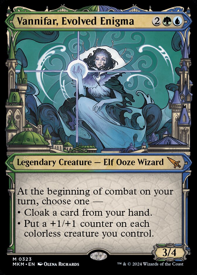 Vannifar, Evolved Enigma (#323) (Showcase) - (Foil): Murders at Karlov Manor