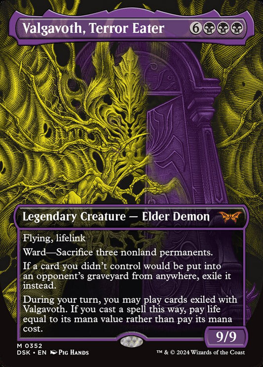 Valgavoth, Terror Eater (Borderless) - (Foil): Duskmourn: House of Horror