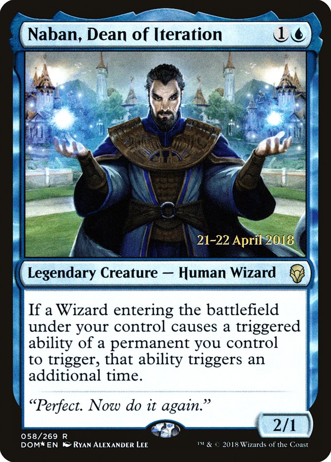 Naban, Dean of Iteration (Prerelease) (Dominaria) - (Foil): Dominaria Promos