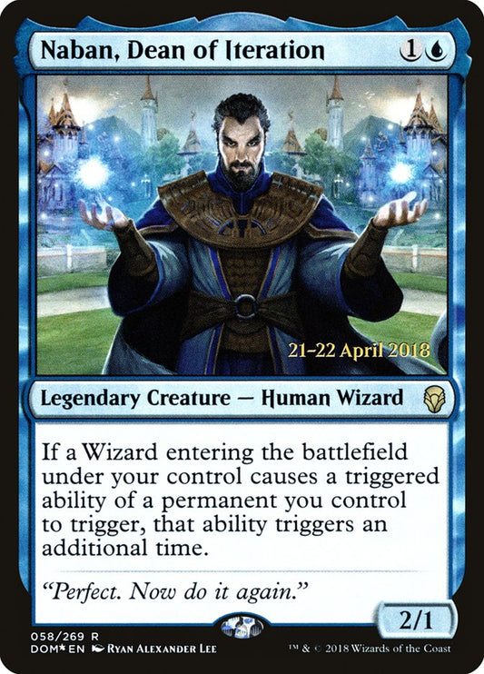 Naban, Dean of Iteration (Prerelease) (Dominaria) - (Foil): Dominaria Promos