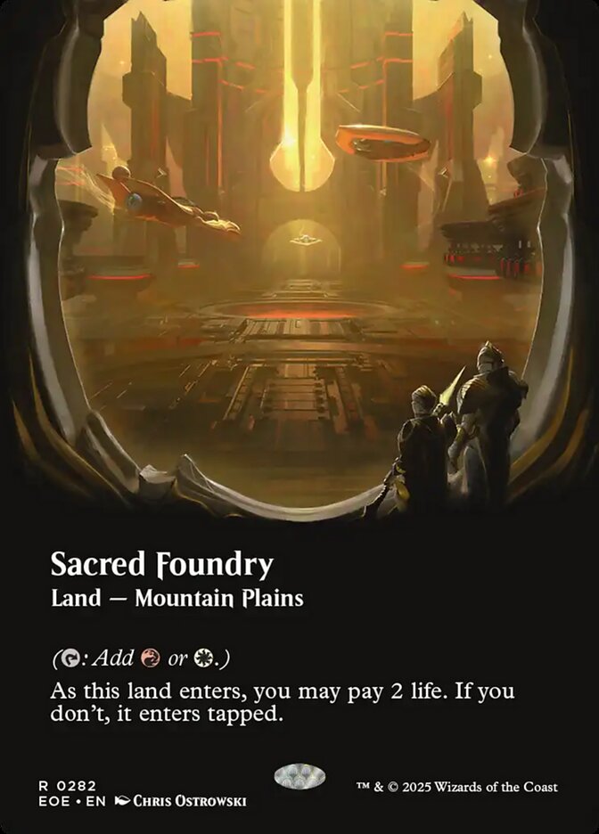 Sacred Foundry (Borderless) - (Foil): Edge of Eternities