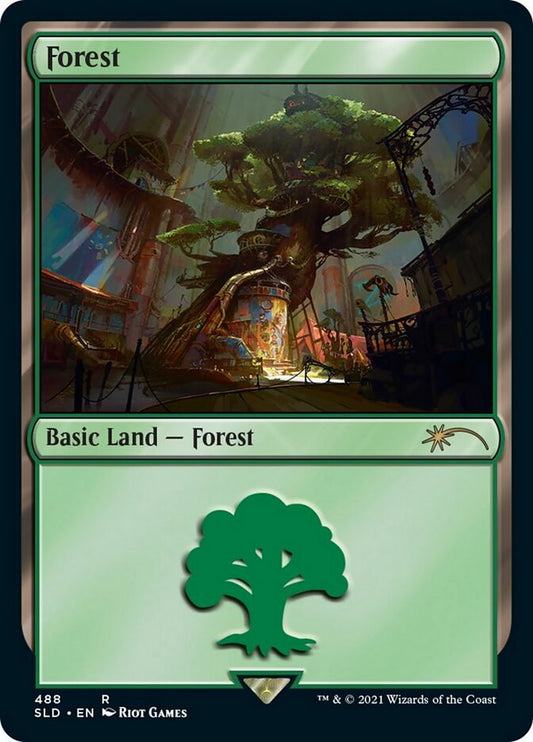 Forest (Arcane) (Secret Lair) (#488) - (Foil): Secret Lair Drop