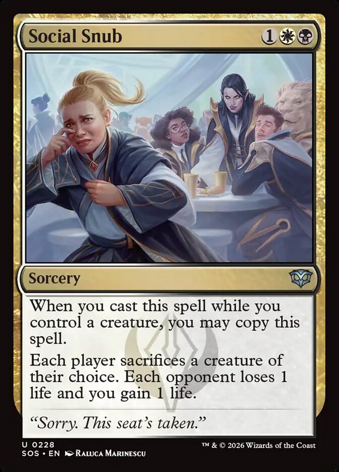 Social Snub - (Foil): Secrets of Strixhaven