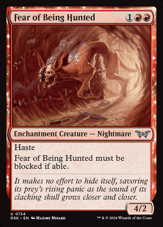 Fear of Being Hunted - (Foil): Duskmourn: House of Horror
